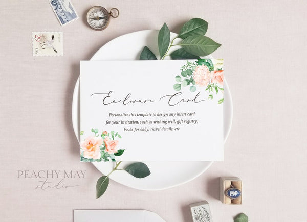 Printable Wedding Details Template, Wedding Insert Cards, Elegant Details  Card, DIY Wedding Detail Card Template, Wedding Information Card 