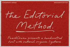 The Editorial Method // Casual font