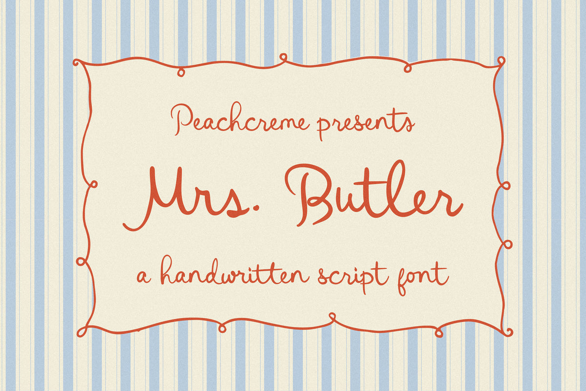 Mrs. Butler // Wedding Font