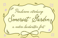 Somerset Garden // Handwritten font