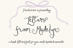 Letters from Madelyn // Quirky Script Font