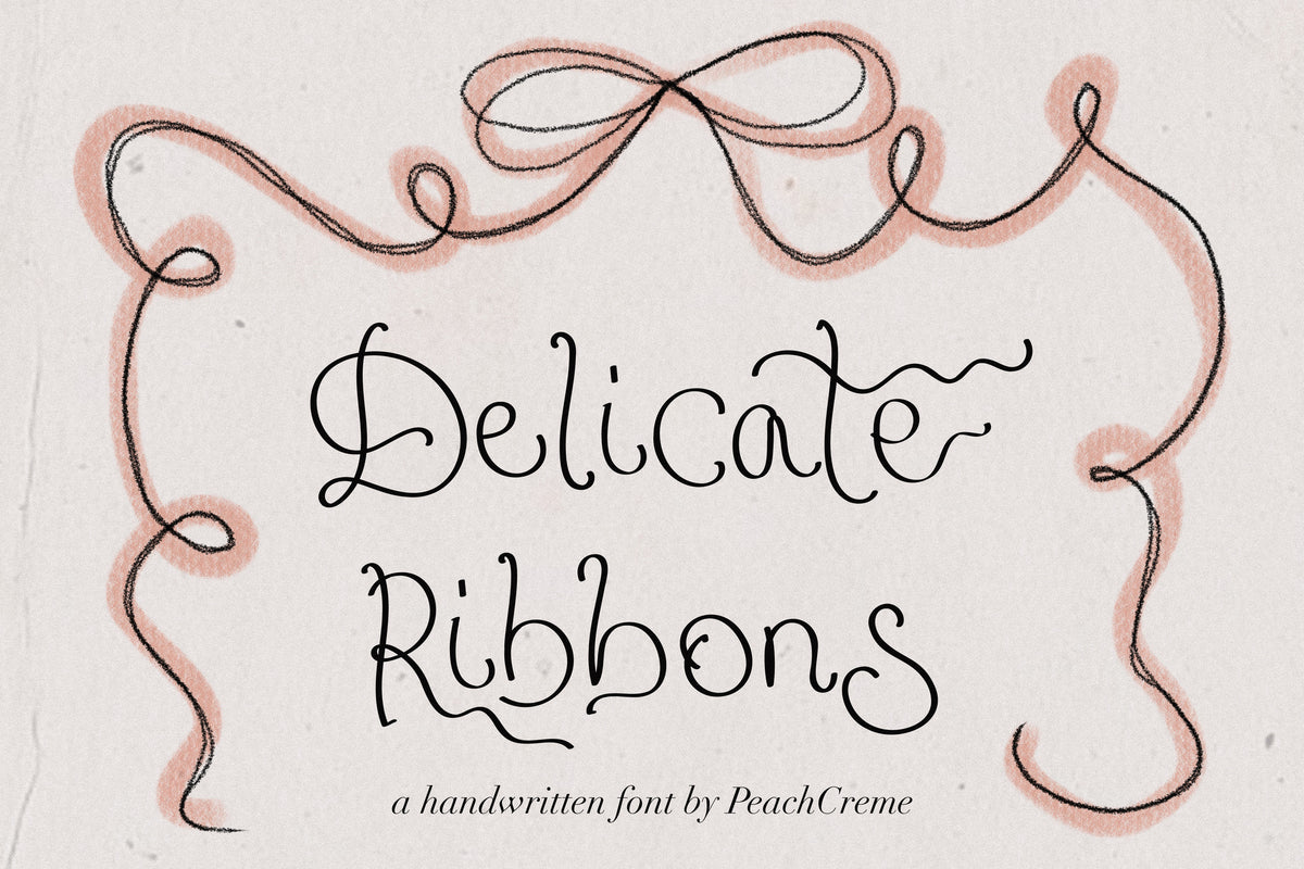 Delicate Ribbons // Quirky Script Font