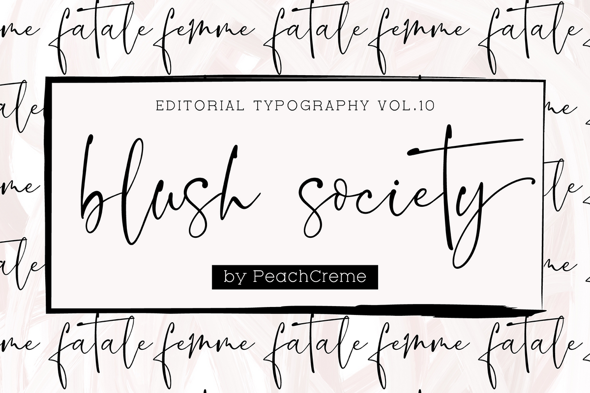 Blush Society Font , , - peachcreme.com