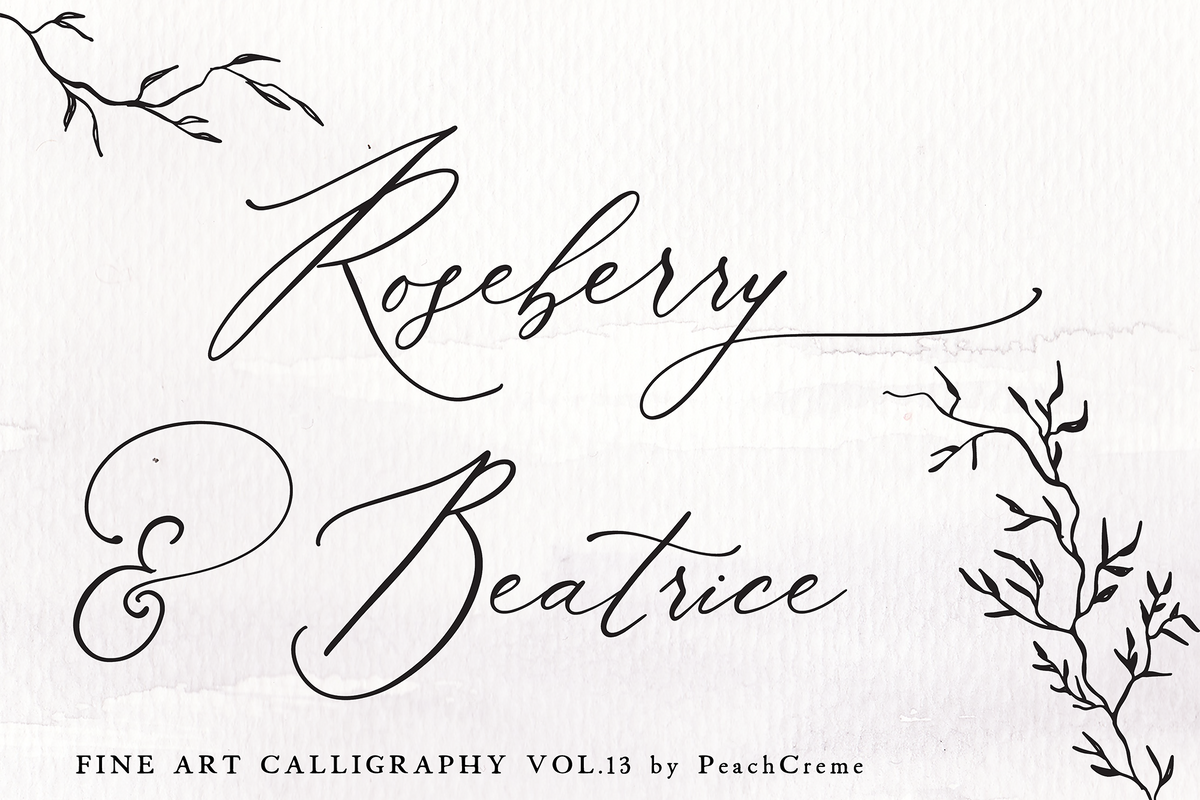 Roseberry & Beatrice Font , , - peachcreme.com