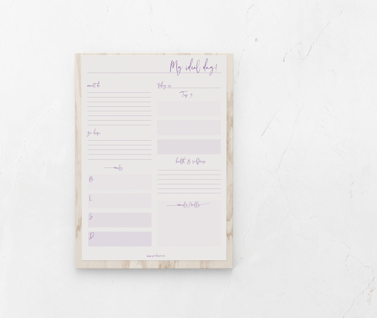 Free Printable Daily Planner "My Ideal Day"!