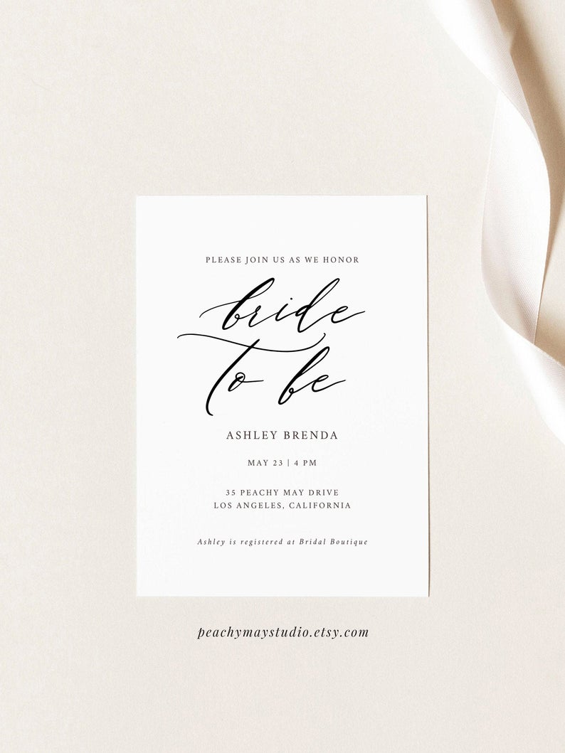 Editable Bridal Shower Invitation template 046