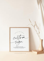 Minimalist Wedding Sign Template 050