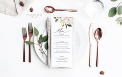 Magnolia Wedding Menu Template 039