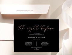 Minimal Rehearsal Dinner Invitation Template 2