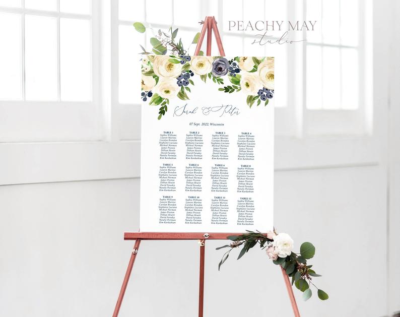 Wedding Seating Chart Template 026