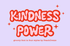 Kindness Power // Groovy Font Set