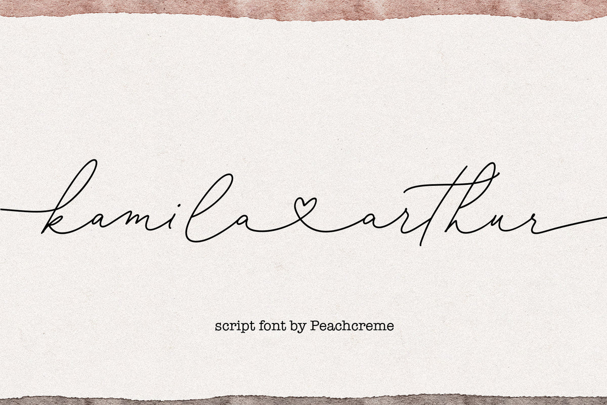 Kamila Arthur // Modern Heart Font