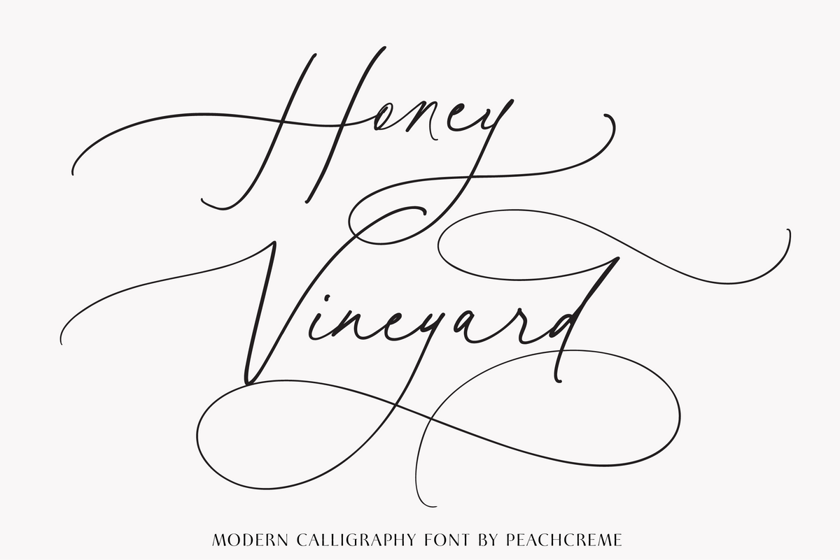 Honey Vineyard // Modern Calligraphy