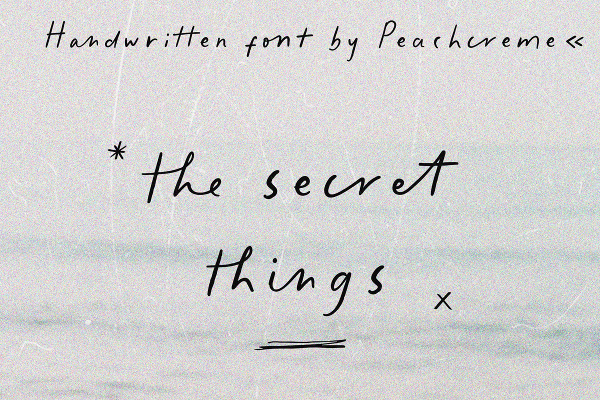 the secret things// casual font