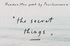 the secret things// casual font